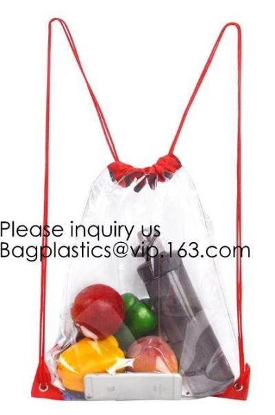 Drawstring Bags, Waterproof Small Clear Bag For Stadium Colleges Sport Event Work Concert Security Approved