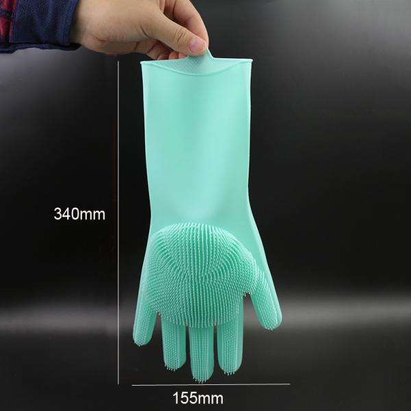 Reusable Oilproof Silicone Washing Gloves For Dishes Harmless