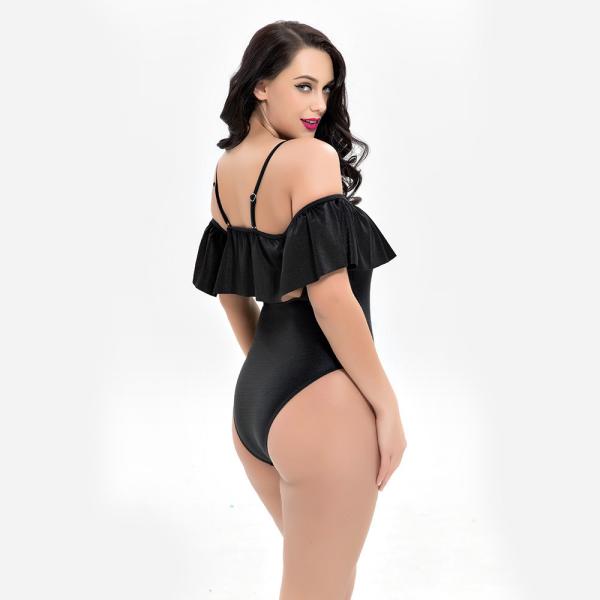 One Piece Swimsuit Sexy Swimwear Women Hollow Out Bandage Strap U-back Solid color1927
