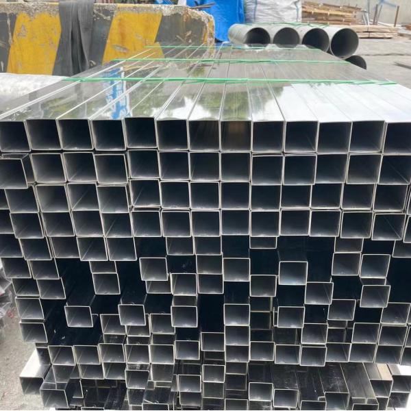 Tubería cuadrada de acero inoxidable pulida ERW