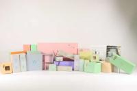 Cajas de embalaje cosmético impreso a medida Caja de embalaje de papel maquillaje para cuidado de la piel