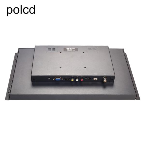 Стена металла Polcd установила врезанный 15,6 порт VGA IPS HDMI монитора LCD дюйма промышленный