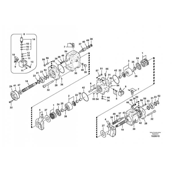 Насос K3V112DT-9N24-14T насоса K3V112DT экскаватора JS220 EC210 EC240 главный главный