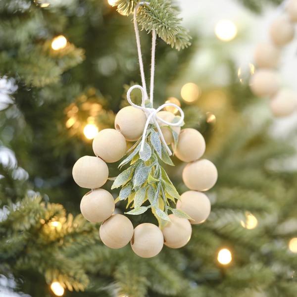 Wooden Bead Christmas Tree Scandinavian Holiday Decor