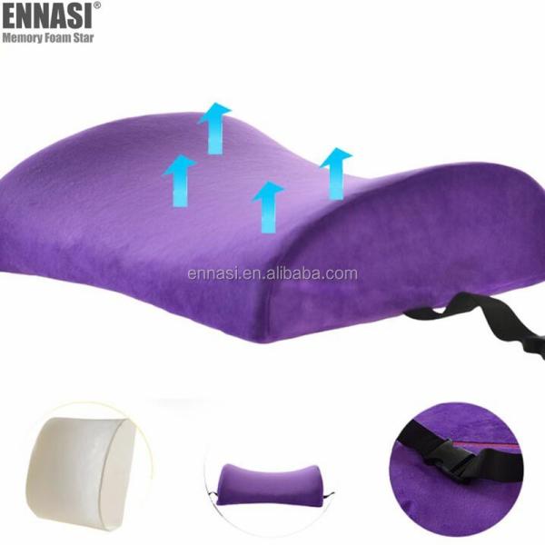 Office Chair Car Seat Memory Foam Lumbar Support Massage Cushion for Embroidery Logo