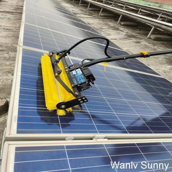 Advanced Semi-automatic Electric Solar Panel Cleaning Brush with 7.5 M Extension Pole