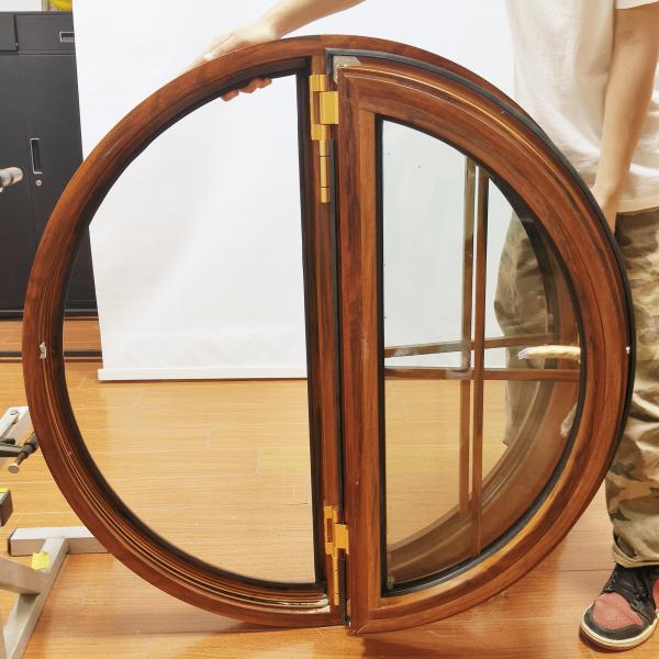 Office Interior Decor Triple Panel Aluminum Circle Windows Aluminium Circular Windows