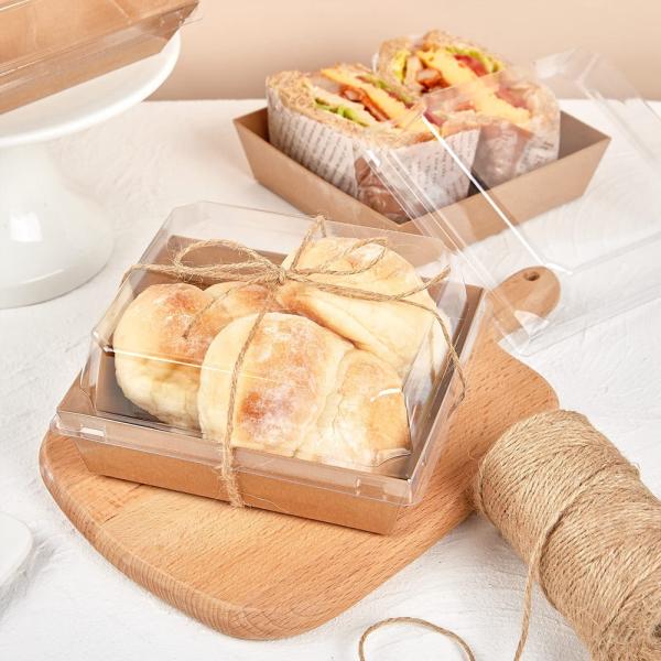 Caja Bento conveniente para restaurantes de comida rápida hecha de papel Kraft de calidad alimentaria