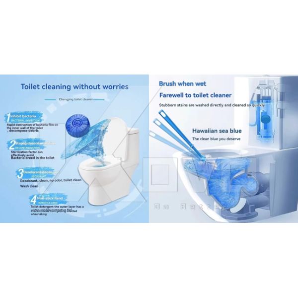 Toilet Block Water Soluble Film Paper Blue Bubble Production Line Cleaner Making Machine
