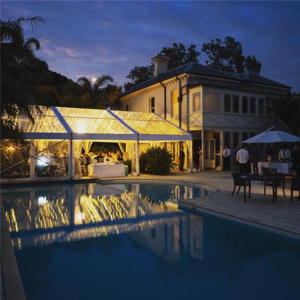 Romantic Wedding Event Transparent Roof Tent Structure Big Wedding Marquee For Hire