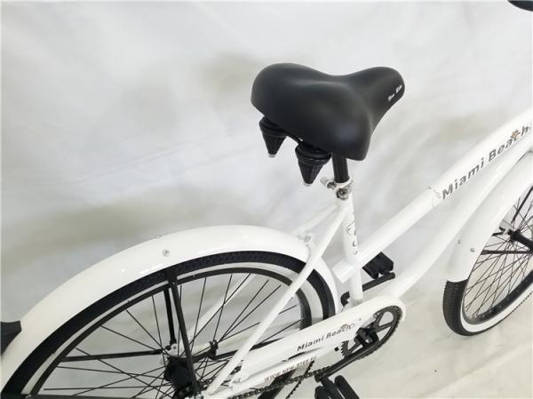 Made in China white color OEM steel frame  26 2.125 beach cruiser for lady for sale