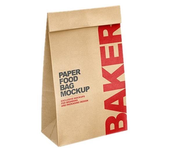 Self Adhesive Kraft Paper Bag Eco Friendly Bottom Gusseted Bag Strong Expandability