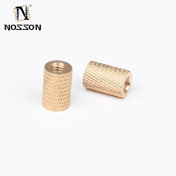 Brass Threaded Insert Nut M3 M4 M6 Knurled Thread Nut for Oil Gas Pipeline Construction and High Temperature Resistance
