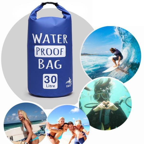 30L Backpack Dry Tube Waterproof Bag for Surfing, Swimming, Kayaking, Boating, Fishing, Hiking, Camping, Skiing and Snow