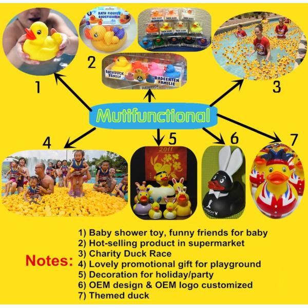 Police / Salor Weighted Rubber Ducks Hand Painting With Non Toxic Vinyl