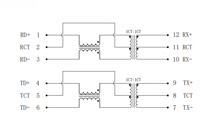 LP41223NL | 10/100 BASE-T Single Port PoE++ Transformer Module