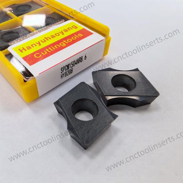 Insertos de fresado CNC con recubrimiento PVD SPCW1504NR8.6 HYB208, Adecuados para materiales difíciles de mecanizar, excepto aleaciones de alta temperatura.