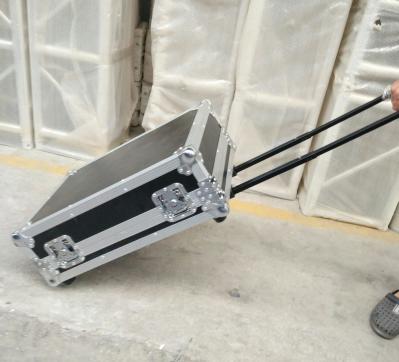 Customized Aluminum Trolley Flight Case Plywood Road Case with Small Wheels