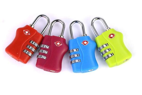 blue lock PC material TSA travel lock& Fashion Design Tsa Luggage Lock& Tsa Bag Number Lock