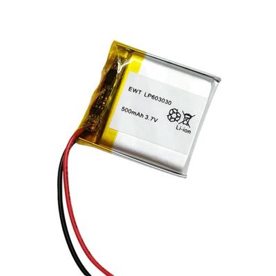 Bateria de polímero de iões de lítio personalizada 600mAh 3.7V 500mah Bateria recarregável