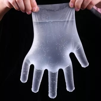 Stretchable Disposable CPE Gloves Transparent Disposable Gloves For Janitorial Use