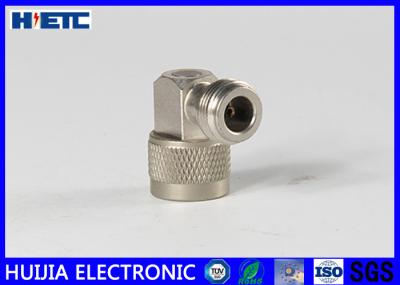 6GHz Male To Female Coaxial Cable Adapter , Coaxial Cable 90 Degree Connectors