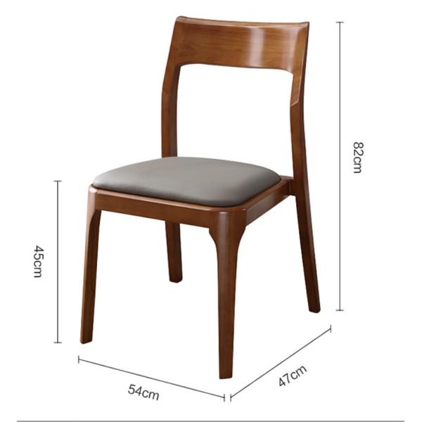 Diseño moderno Moderno nórdico silla de comedor apilada de roble y nuez sillas de comedor de restaurante de madera para muebles para el hogar