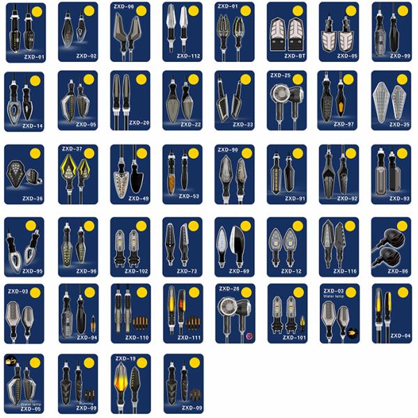 Universal 12V 14 LED Motorbike Amber Indicator Front Rear Flowing Turn Signal Lights