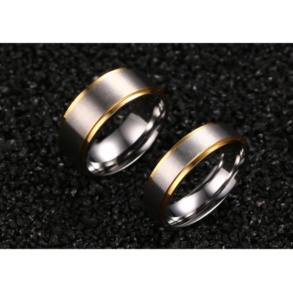 Bandeau de mariage en acier inoxydable 8 mm 6 mm avec forme de diamant