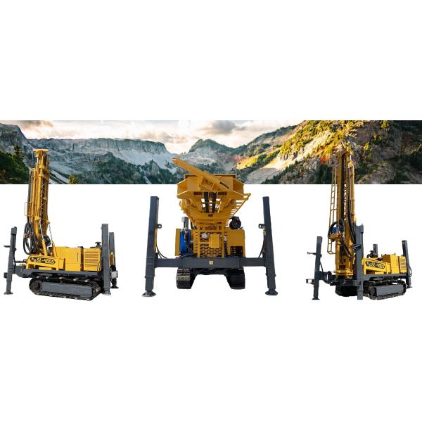 Compressed Air Crawler Water Well Drilling Rig Powerful Diesel Down The Hole Drilling Rig