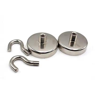 Neodymium Hook Magnets / Magnetic Hook N38-N52 For Office Round Shape