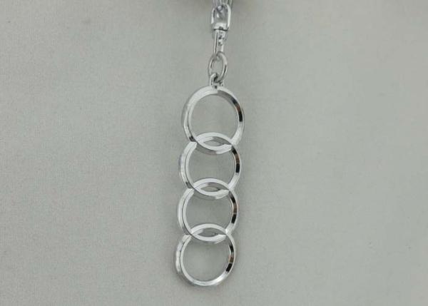 Fashionable And Promotional Keychain / Audi Key Chain With Chrome Plating