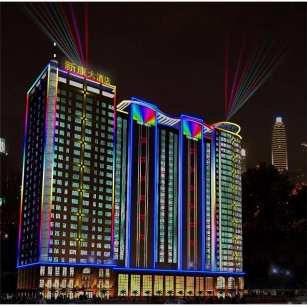 Панорамный светодиодный сетчатый экран 4 мм пиксельной ширины для архитектурного ландшафтного освещения