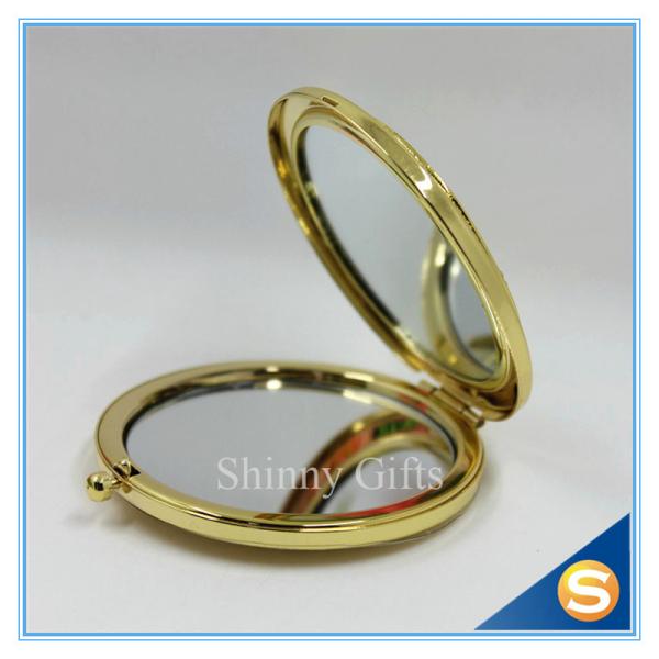 Shinny Gifts Elegant Swan Design Rhinestone Mirror Compact Mirror For Wedding Souvenir