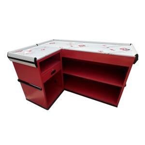 Stainless Steel Supermarket Checkout Counter with Food Grade 304 for Compact Space Adaptation and Efficient Settlement