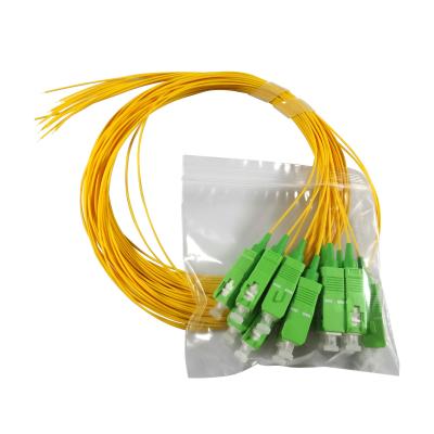 SC APC 1310nm simples do núcleo da trança 12 da fibra ótica do único modo de G652D LSZH