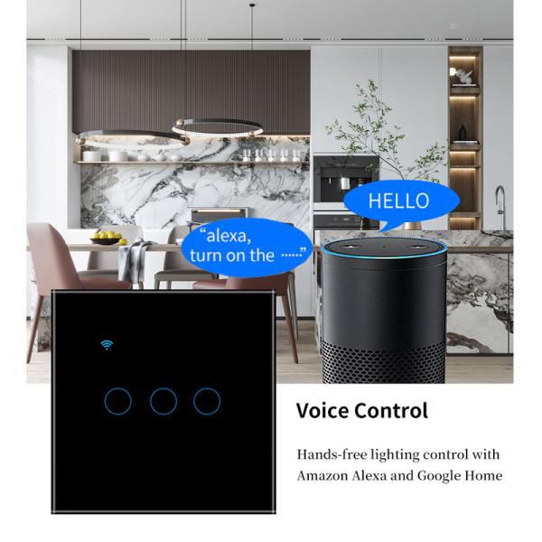 Tuya умный домашний свет переключатель умный Wi - Fi панель стекло 4 банда с Google Assistant Amazon Alexa Яндекс Алиса Голос