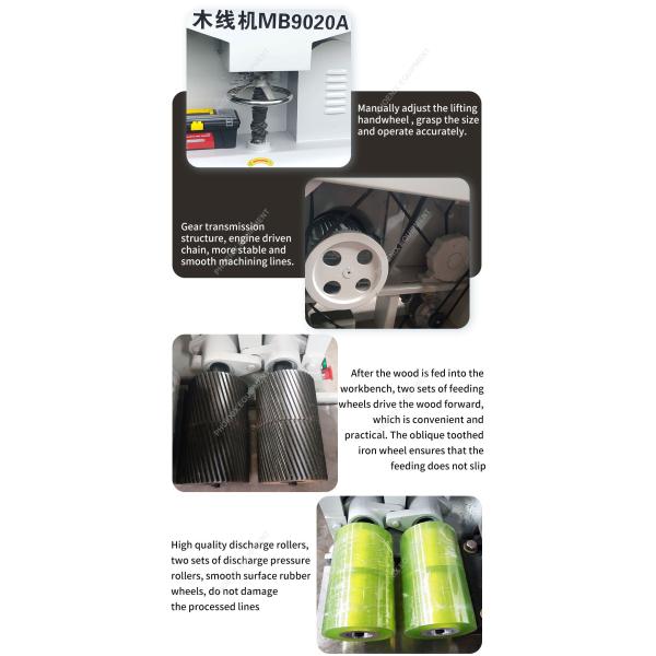 Solid Wood Door Frame Automatic Feeding MB9020A Small Furniture Decorative Wood Line Machine