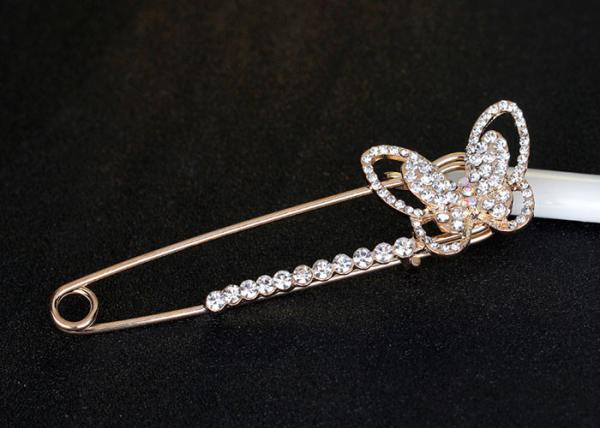 Alloy Material Butterfly Breastpin / Scarf Buckle , Trendy Metal Craft Ornaments
