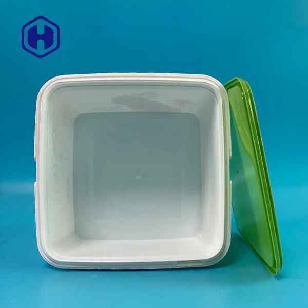 108 oz de biscuits IML Container de luxe Cracker Carré personnalisé cadeau de Noël emballage alimentaire