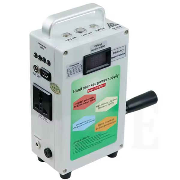 Hand Crank Generator USB 5V Mobile Phone Power Bank AC 220V 150W Emergency Power Station