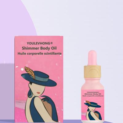 Óleo corporal brilhante com óleos naturais e ingredientes livres de crueldade