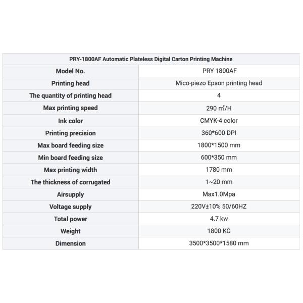 Box Sample Digital Printing Machine for Corrugated Box Inkjet Printer Automatic Grade