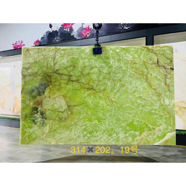 Natural Green Jade Onyx Marble Slabs for Modern Graphic Design and Table Background