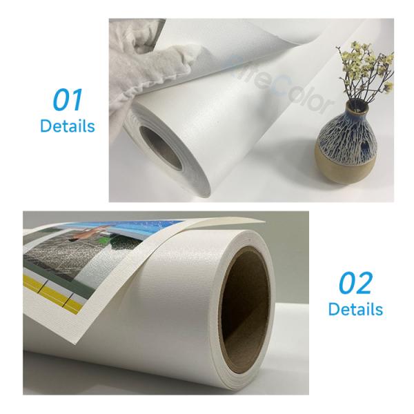 400gsm High-Definition Glossy Inkjet Cotton Canvas with 65% Poly 35% Cotton Blend for Eco Solvent UV and Latex Ink
