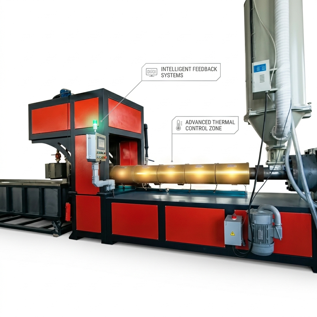 Customized  Twin Screw Extrusion Line 200kg/H 32mm Pet Strap Extrusion Line