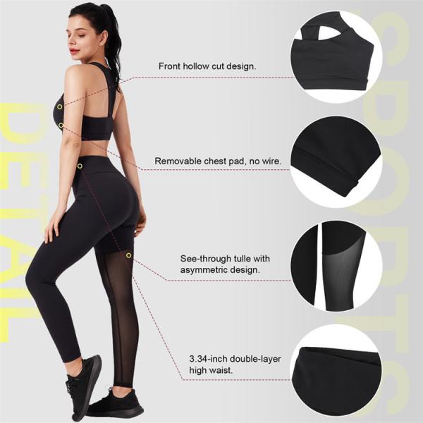 Calças de ginástica sem costura de cintura alta, conjunto de yoga de uso ativo para mulheres e design personalizado