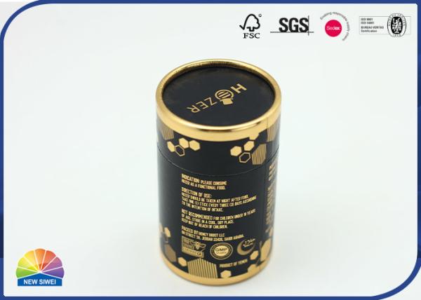 Tube d'emballage de papier de cylindre de catégorie comestible avec des bibliothèques faites sur commande intérieures de papier d'aluminium