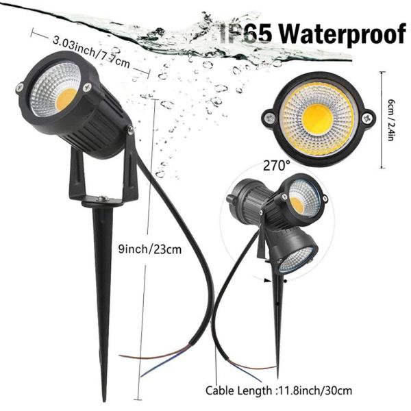 Spike Led Lights For Lawn 240v Bridgelux Chip 65mm*H200mm Size