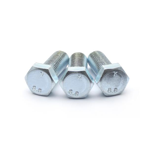 DIN933 ISO4017 EN24017 Hexagon Head Bolts Full Thread Carbon Steel / Alloy Steel